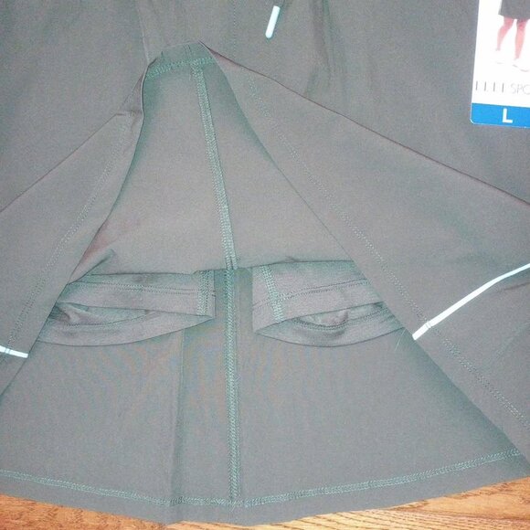 Ella Sport Women's Size Large Olive Built in Shorts Elastic Waist Skort NWT - Picture 3 of 4